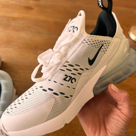 Nike Women's White and Black Air Max Sneakers - Picture 3 of 5